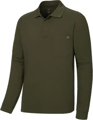 Lightbare Mens Performance Polo Shirt Moisture Wicking Quick Dry Tactical Pique Shirts Hiking Fishing Golf UPF 50
