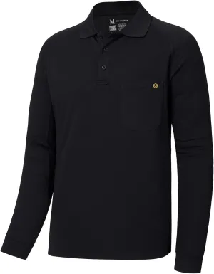 Lightbare Mens Performance Polo Shirt Moisture Wicking Quick Dry Tactical Pique Shirts Hiking Fishing Golf UPF 50