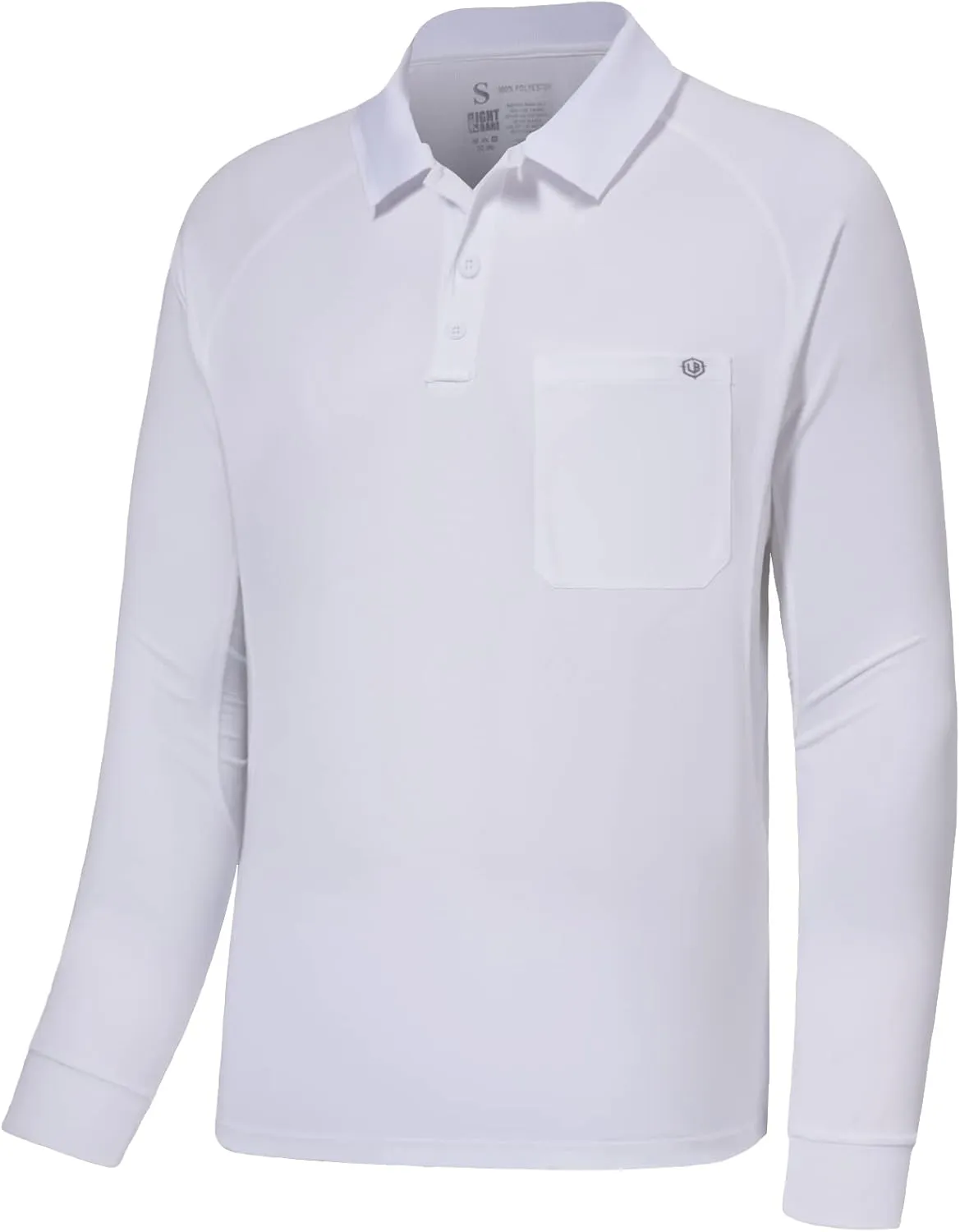 Lightbare Mens Performance Polo Shirt Moisture Wicking Quick Dry Tactical Pique Shirts Hiking Fishing Golf UPF 50