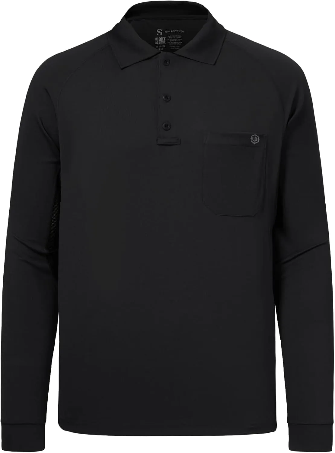 Lightbare Mens Performance Polo Shirt Moisture Wicking Quick Dry Tactical Pique Shirts Hiking Fishing Golf UPF 50