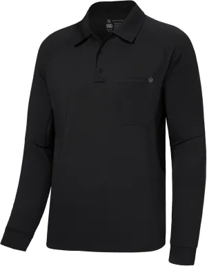 Lightbare Mens Performance Polo Shirt Moisture Wicking Quick Dry Tactical Pique Shirts Hiking Fishing Golf UPF 50