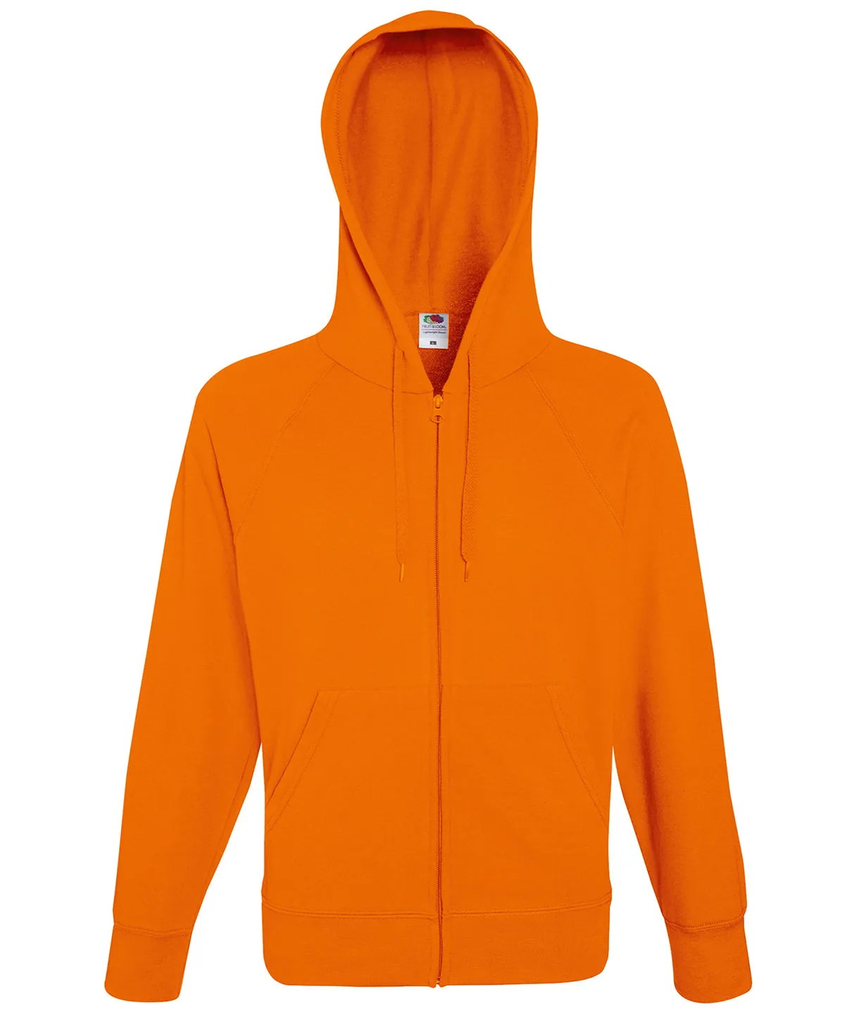 Lightweight hooded sweatshirt jacket | Orange