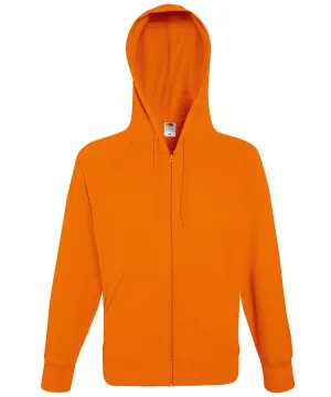 Lightweight hooded sweatshirt jacket | Orange