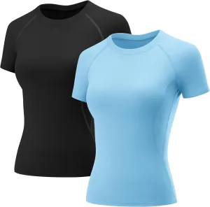 LOMON Womens Workout Tops Short Sleeve Raglan Athletic Shirts Yoga Gym Crewneck Quick Dry Tshirts