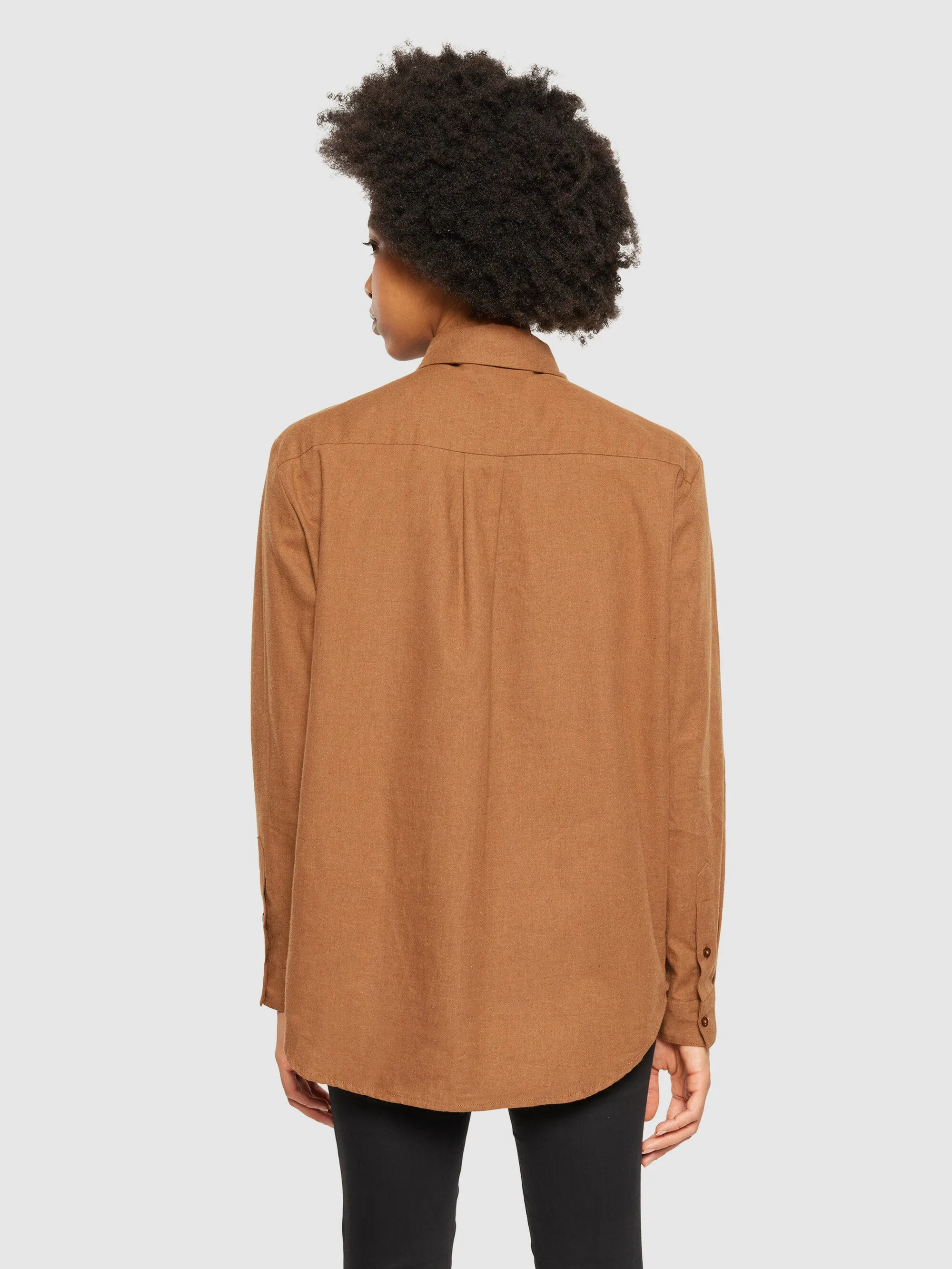Loose flannel long sleeved shirt - Dachshund