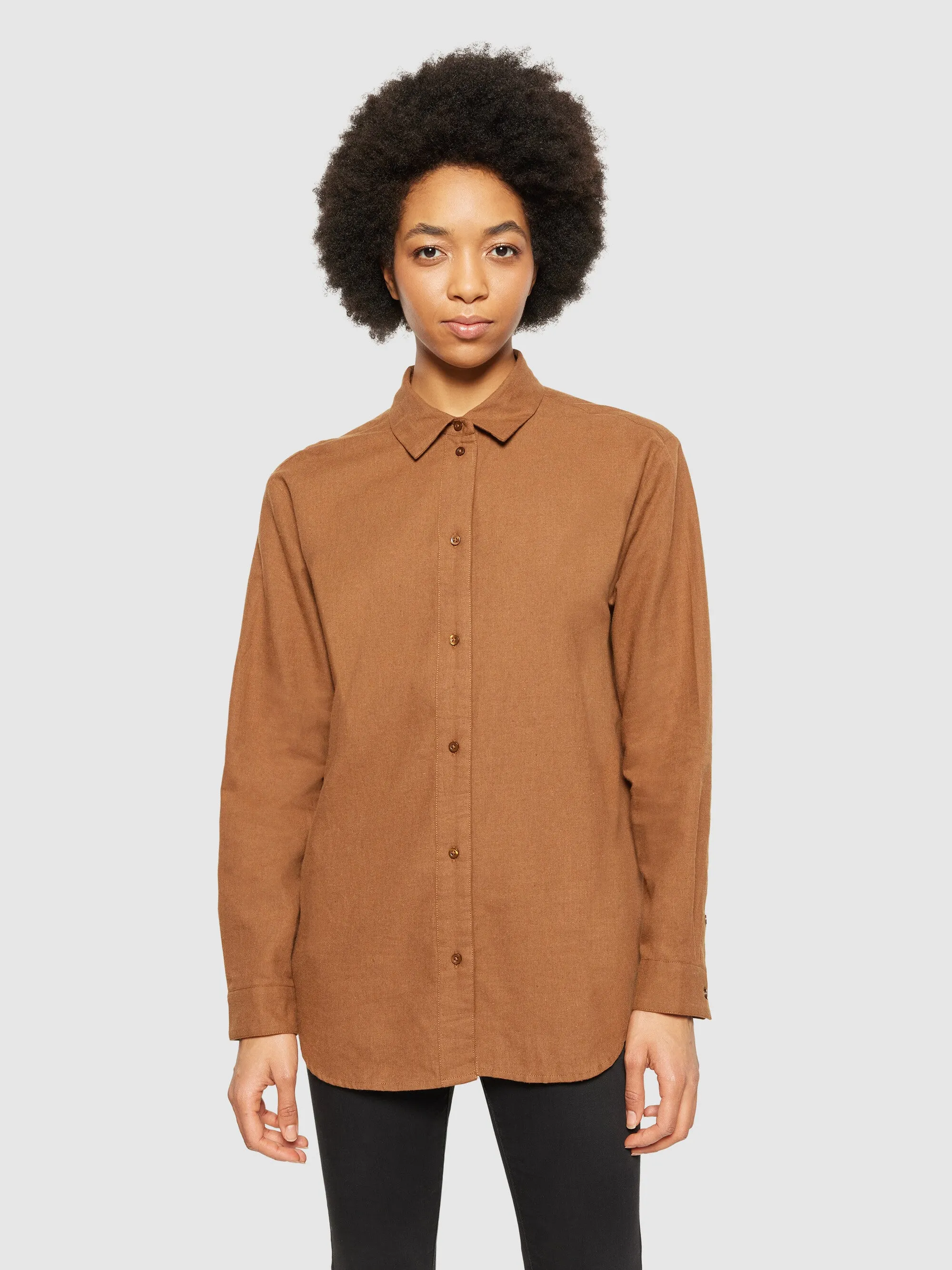 Loose flannel long sleeved shirt - Dachshund