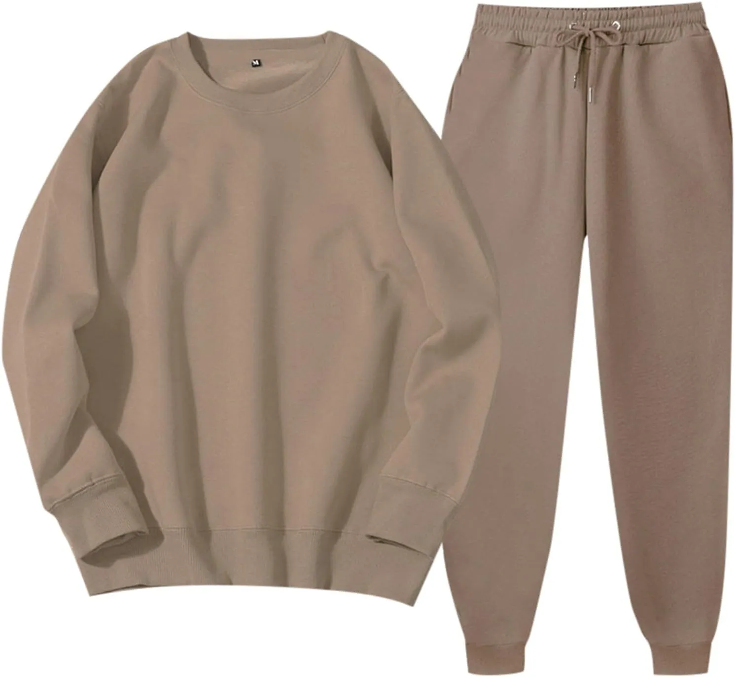 Lounge Sets for Women Two Piece Long Sleeve V Neck Baggy Clothes Pullover Sweatshirt Joggers Sweatpants Suit
