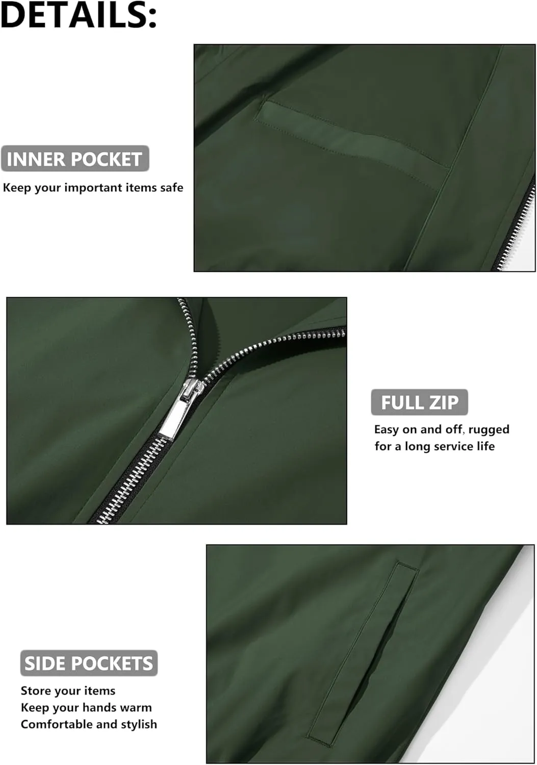 MAGCOMSEN Men's Bomber Jacket Lightweight Casual Zip Up Windbreaker Spring Fall Golf Coat with Pockets