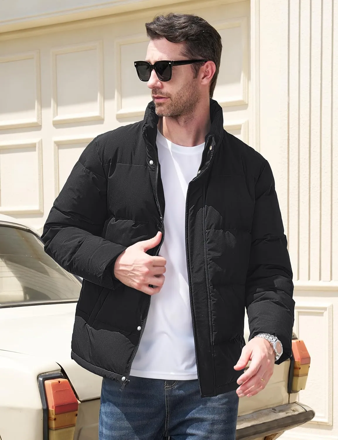 MAGCOMSEN Men's Down Jacket Warm Puffer Jacket Winter Coats Water Resistant Windproof Insulated Jacket