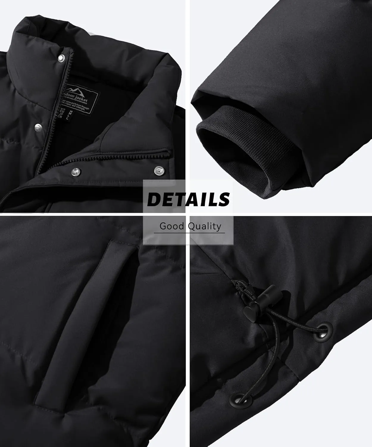 MAGCOMSEN Men's Down Jacket Warm Puffer Jacket Winter Coats Water Resistant Windproof Insulated Jacket
