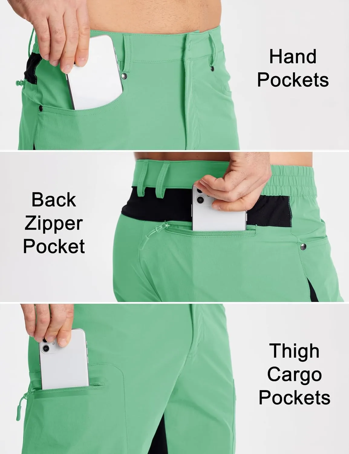 MAGCOMSEN Men's Hiking Shorts 5 Pockets Ripstop, Quick Dry, Summer Athletic Shorts for Workout, Hiking, Cycling