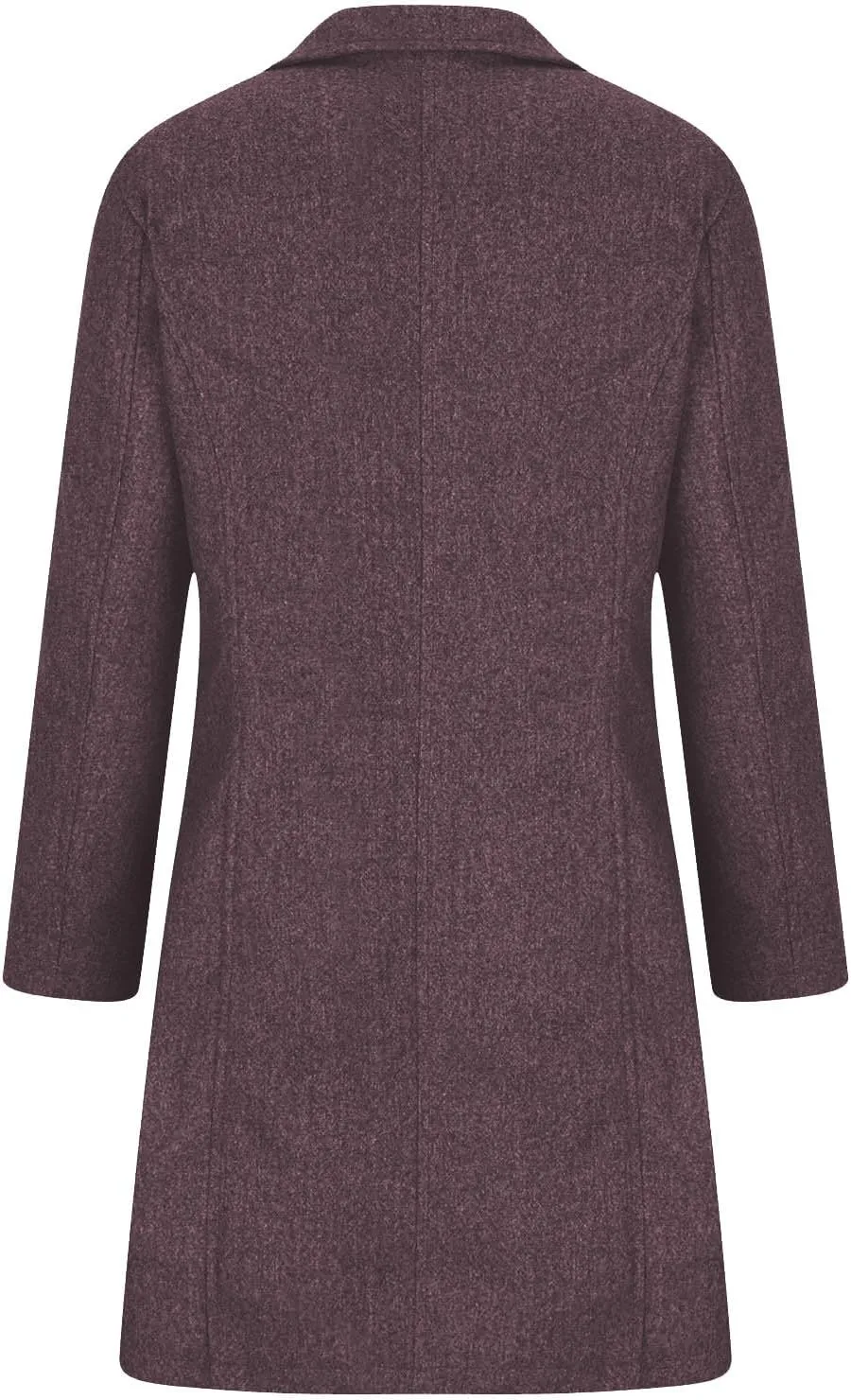 maisdgop Trench Coat Women Faux Wool Single Breasted Pea Coat Mid Length Jackets Oversized Loose Long Sleeve Windbreaker