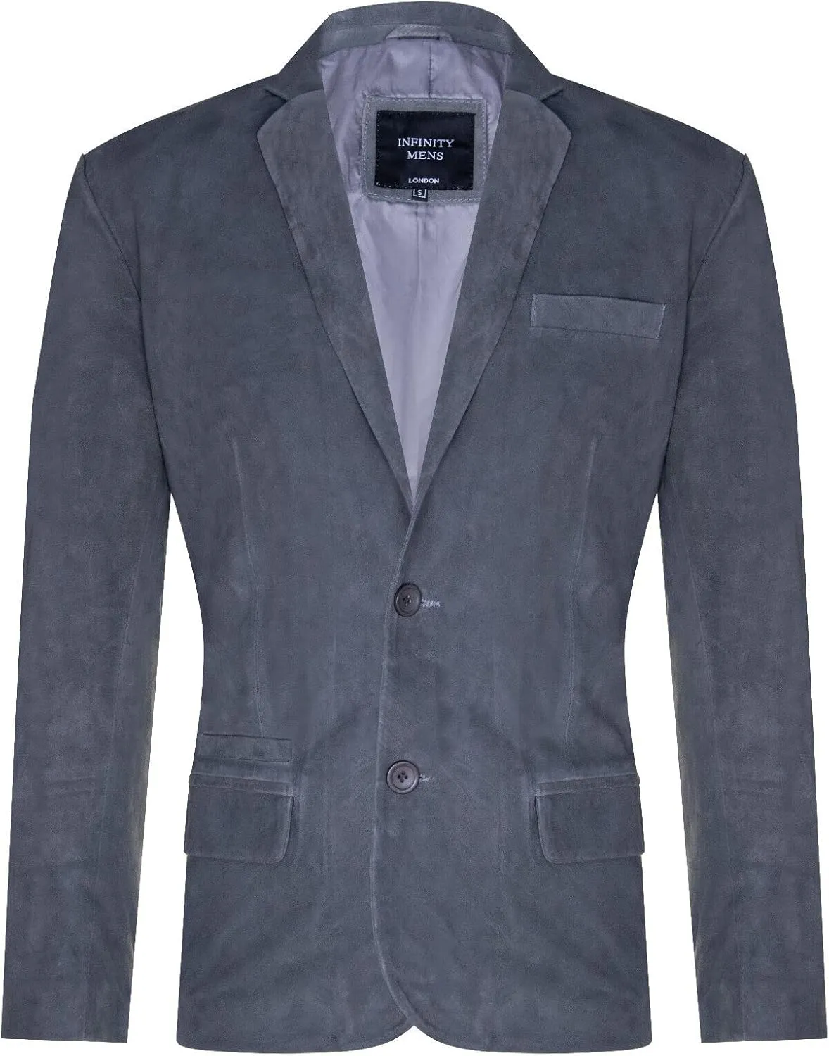 Men's Black Suede Blazer Jacket Soft Real Italian Leather Fitted Vintage Coat