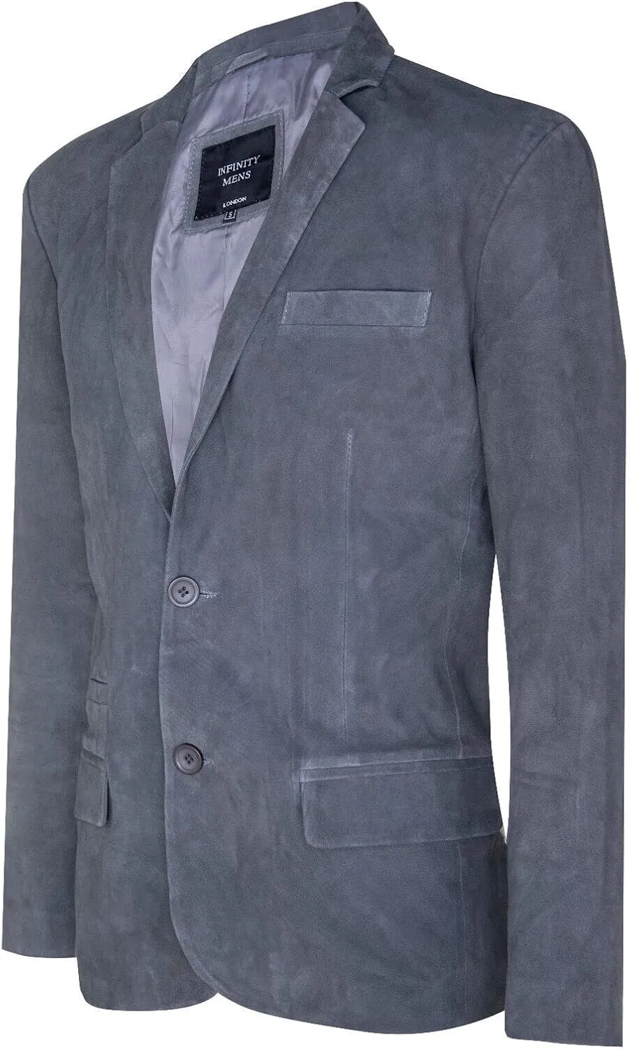 Men's Black Suede Blazer Jacket Soft Real Italian Leather Fitted Vintage Coat