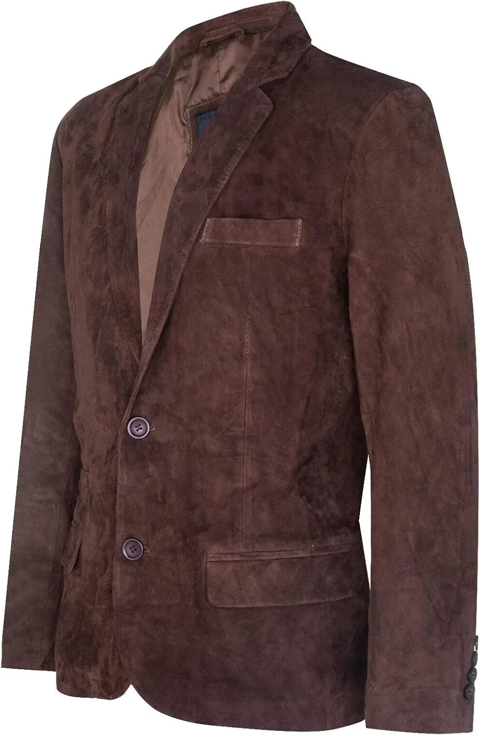 Men's Black Suede Blazer Jacket Soft Real Italian Leather Fitted Vintage Coat