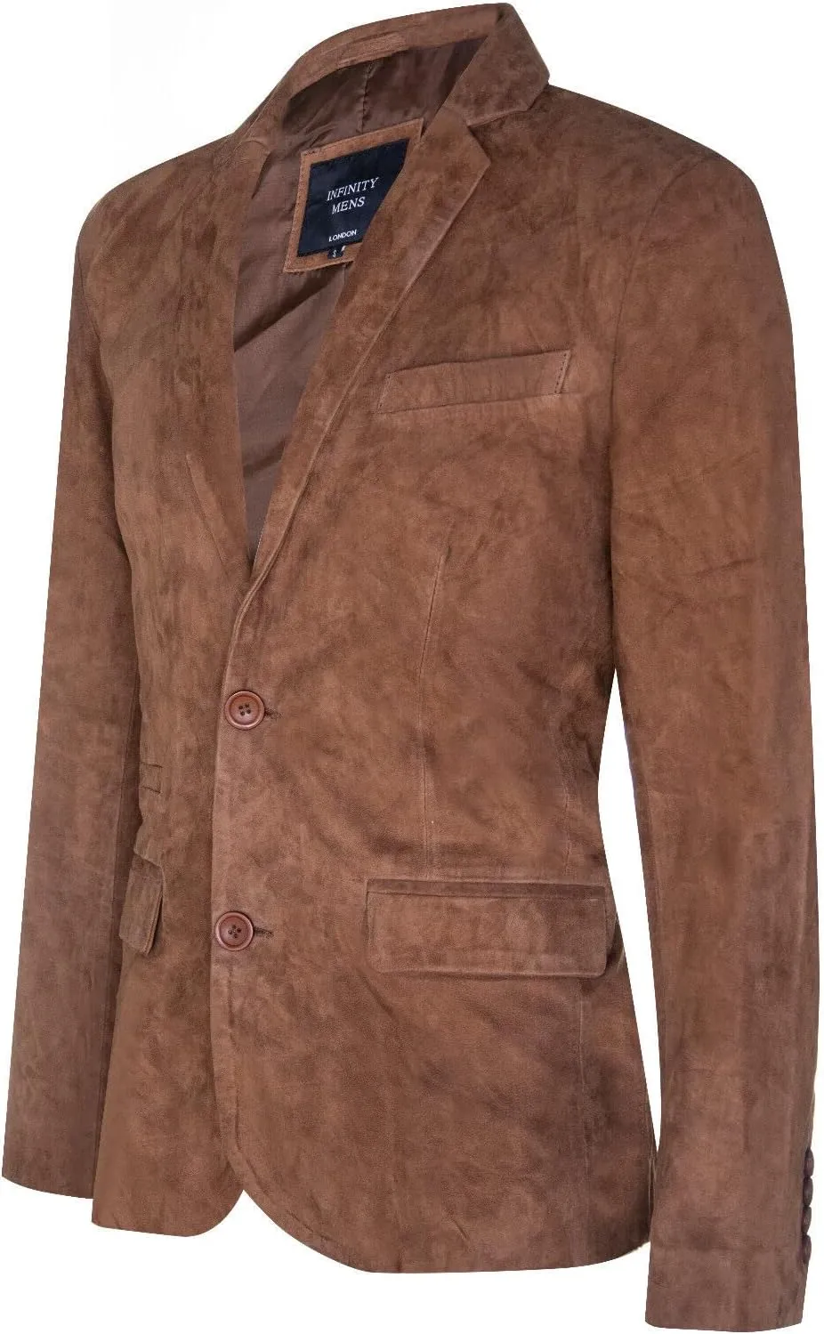 Men's Black Suede Blazer Jacket Soft Real Italian Leather Fitted Vintage Coat