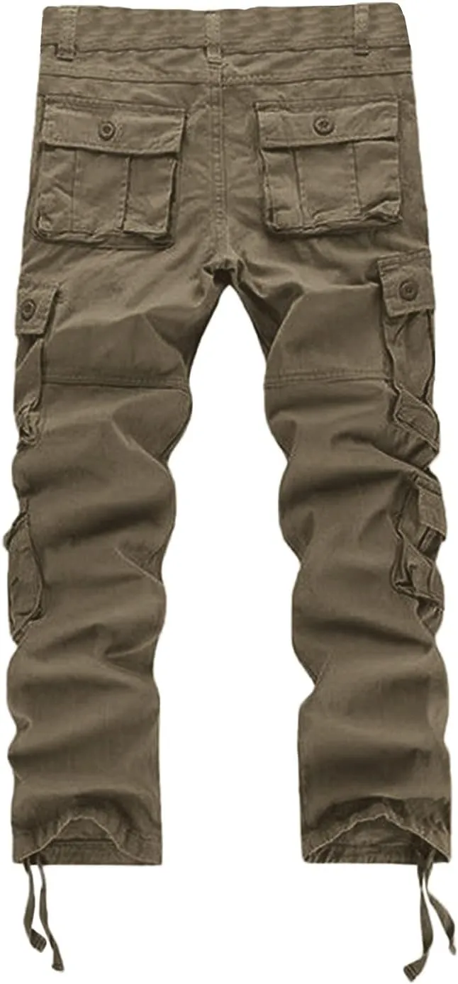 Men's Casual Cargo Pants Slim Fit Stretch Joggers Fashion Style Trousers Regular Tapered Cargo Pant with Pockets