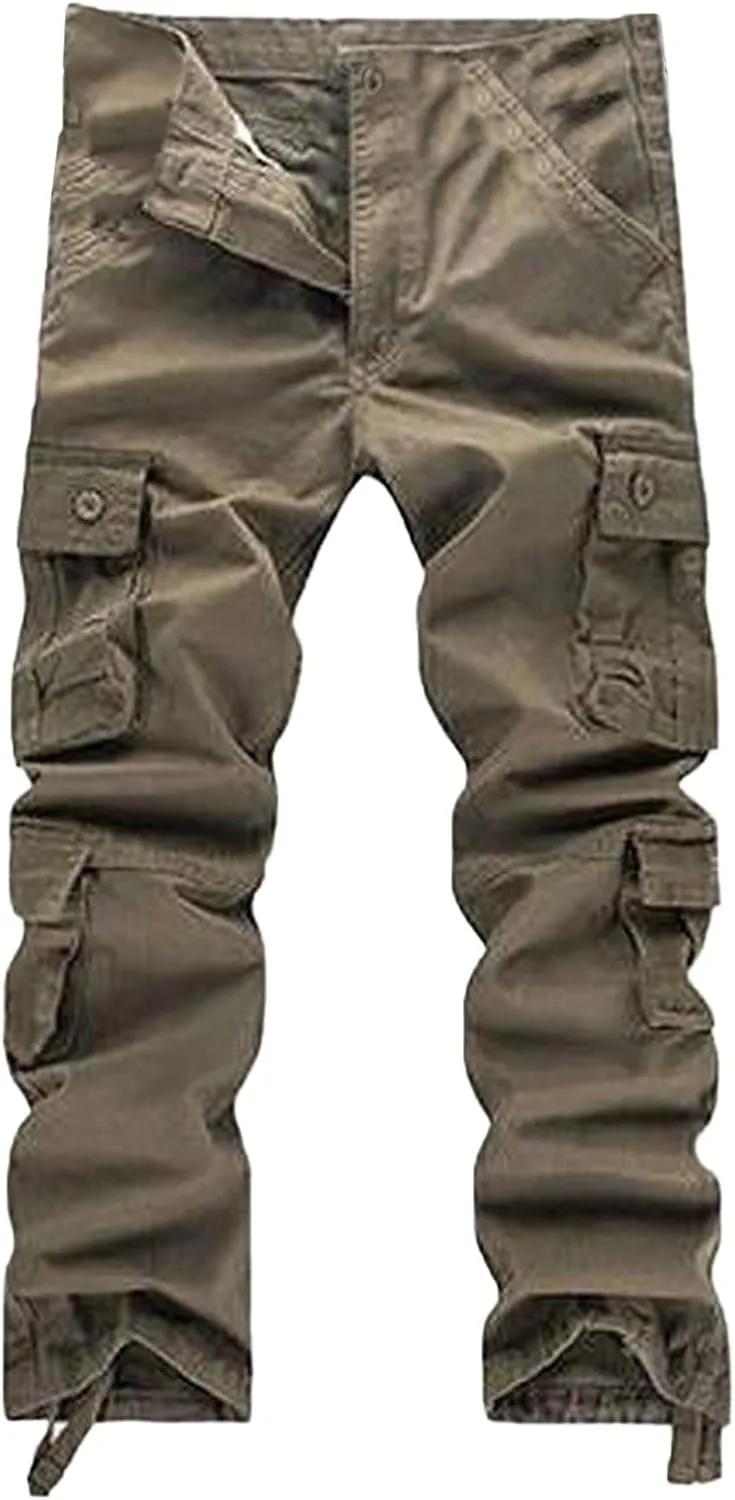 Men's Casual Cargo Pants Slim Fit Stretch Joggers Fashion Style Trousers Regular Tapered Cargo Pant with Pockets