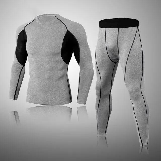 Men's Compression Training Thermal Quick Dry Underwear Full Set