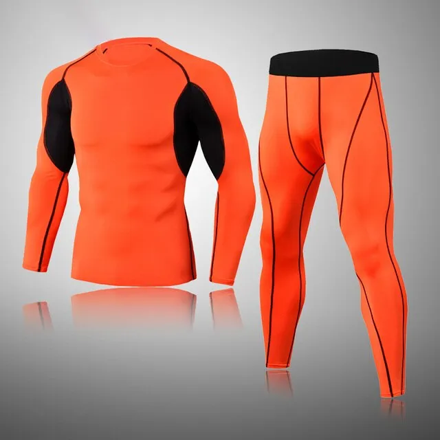 Men's Compression Training Thermal Quick Dry Underwear Full Set