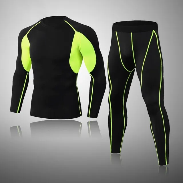 Men's Compression Training Thermal Quick Dry Underwear Full Set