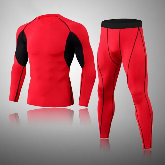 Men's Compression Training Thermal Quick Dry Underwear Full Set