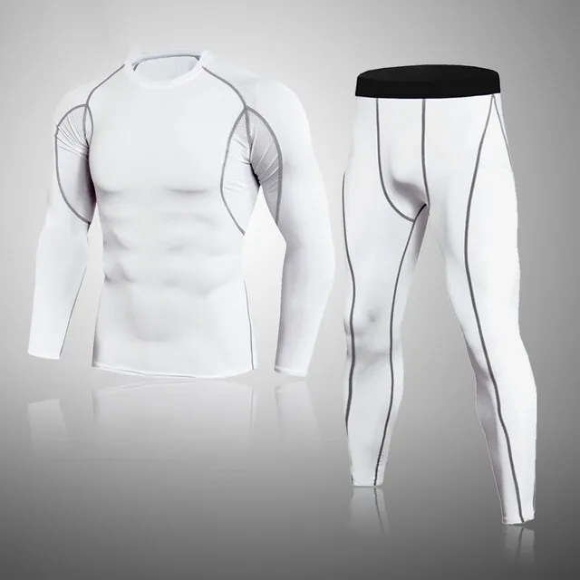 Men's Compression Training Thermal Quick Dry Underwear Full Set