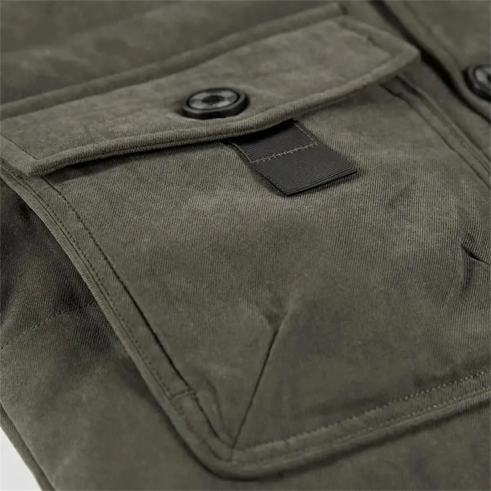 Men's Cotton Padded Warm Long Parka Coat Winter Casual Hooded Fleece Jacket Windbreaker