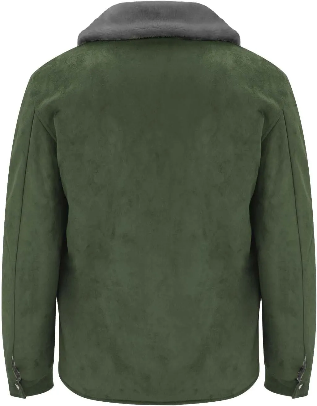 Mens Faux Suede Leather Jackets Spread Collar Motorcycle Sherpa Bomber Jackets Notch Lapel Biker Motorcycle Zip Up Coats