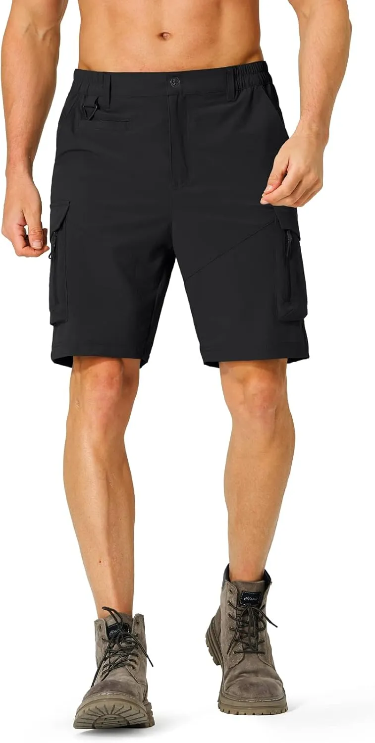 Men's Hiking Cargo Shorts Quick Dry Lightweight Travel Shorts with Multi Pockets for Fishing Camping Golf