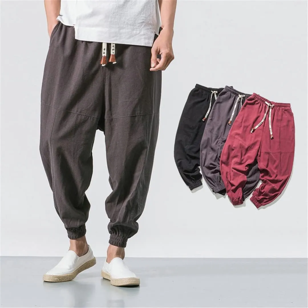 Men's Jogging Pants Streetwear Loose Casual Cotton Trouser Harem Pants Harajuku Sweatpants
