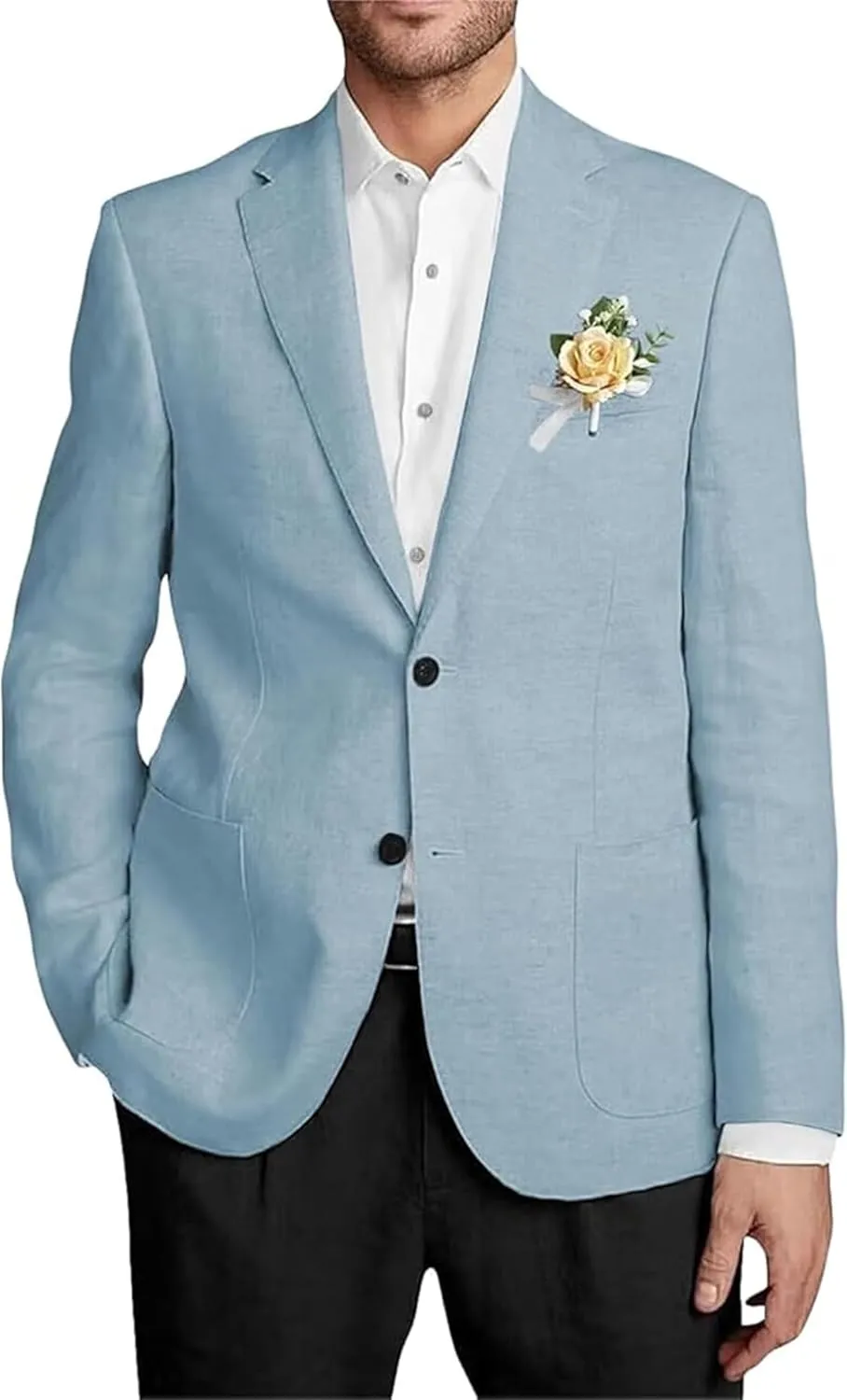 Men's Linen Suit Jacket for Men Casual Linen Blazers for Men Summer Wear Sports Coats Linen Suit Blazer for Wedding Party
