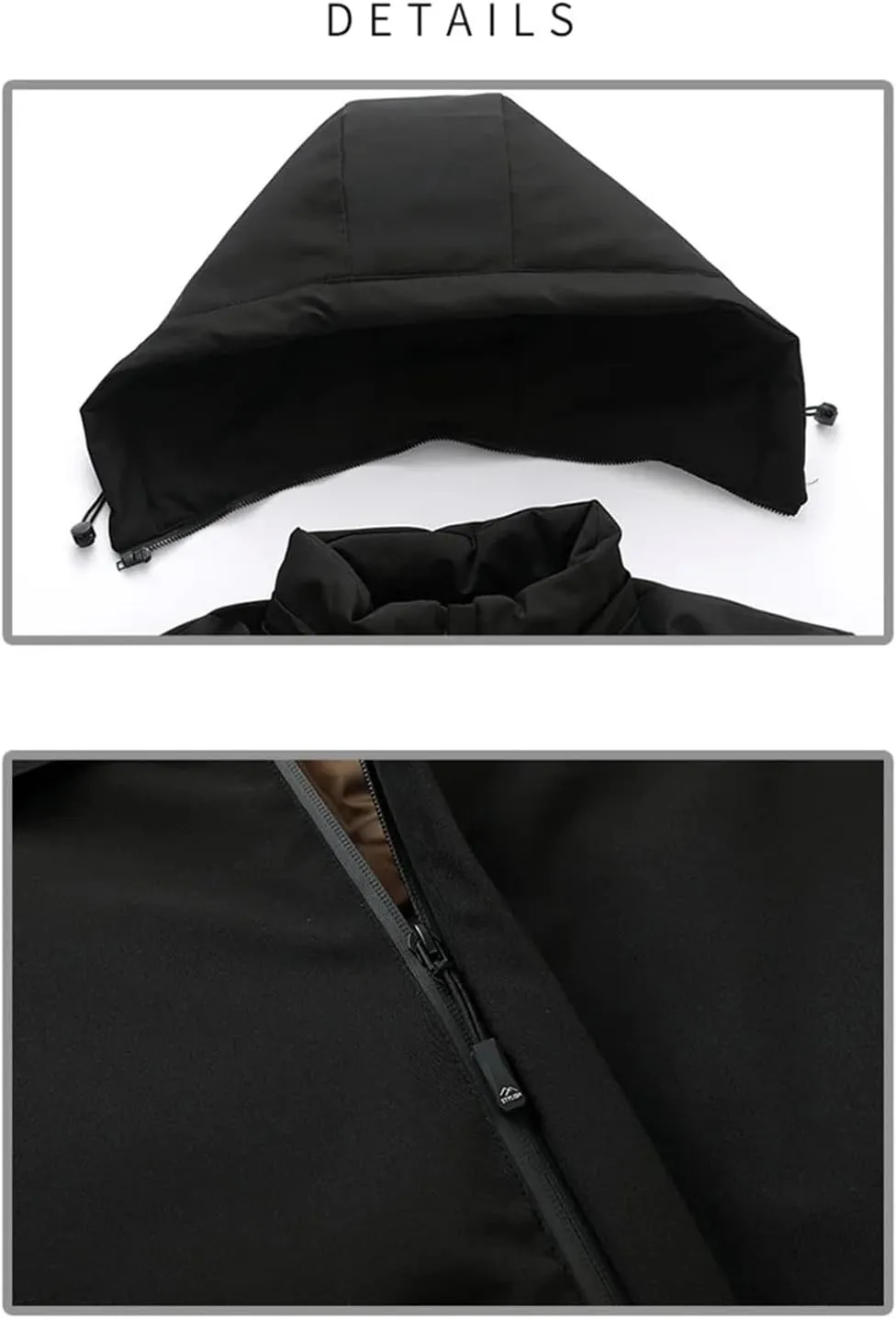 Men's Thicken Winter Coats Parkas Winter Casual Detachable Hooded Warm Cotton-Padded Jacket