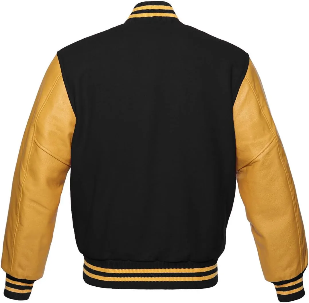 Men's Varsity Jacket Baseball Letterman Wool and Leather Premium Quality Basketball Jackets