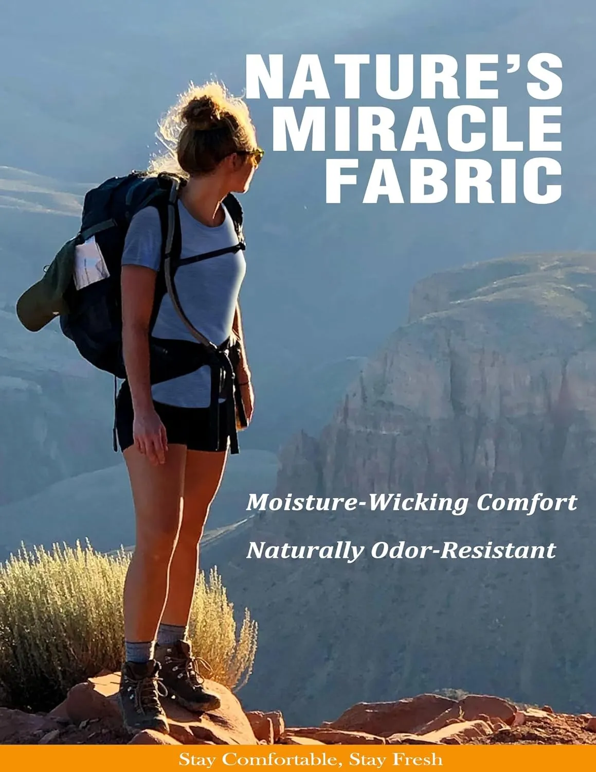 Merino Protect 100% Merino Wool T Shirts Women Crew Neck Tops Short Sleeve Odor Resistance Base Layer Travel Hiking Tee Shirt