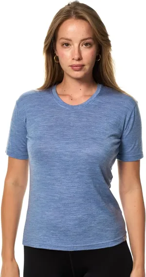 Merino.tech Merino Wool Shirt Women - 100% Merino Wool Base Layer Women Short Sleeve Tee