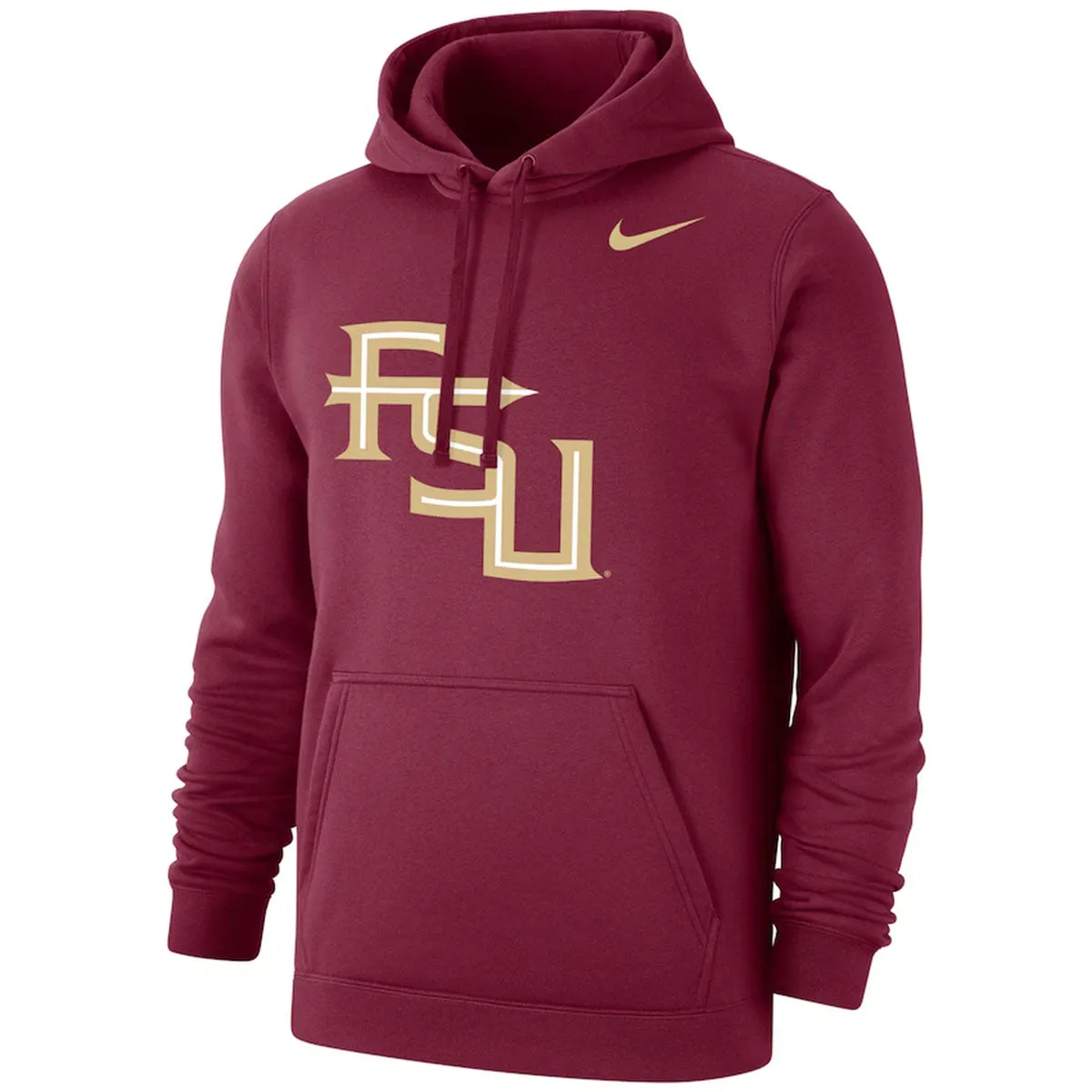 Nike Men's Stacked FSU Club Fleece Hood - Garnet