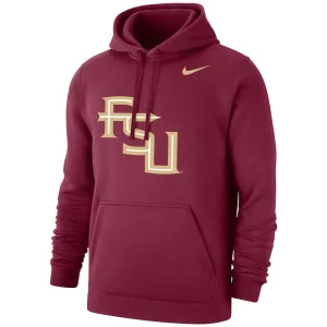 Nike Men's Stacked FSU Club Fleece Hood - Garnet