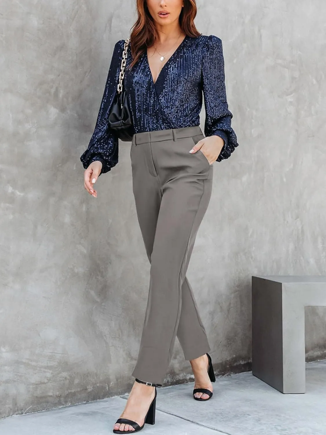 NIMIN Women High Waisted Dress Work Ankle Pants Long/Regular/Short Office Business Casual Trousers with Pockets 2025