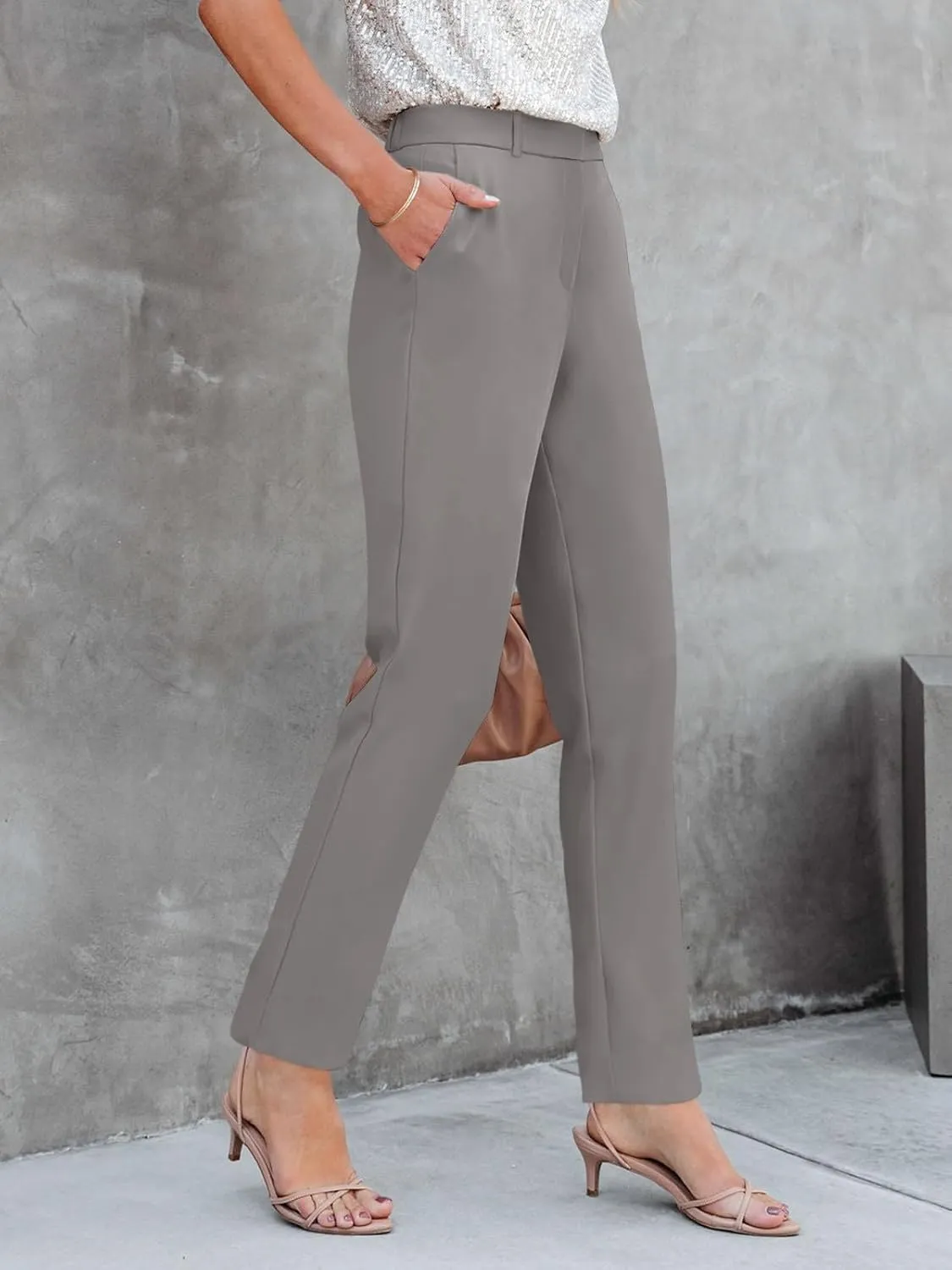 NIMIN Women High Waisted Dress Work Ankle Pants Long/Regular/Short Office Business Casual Trousers with Pockets 2025