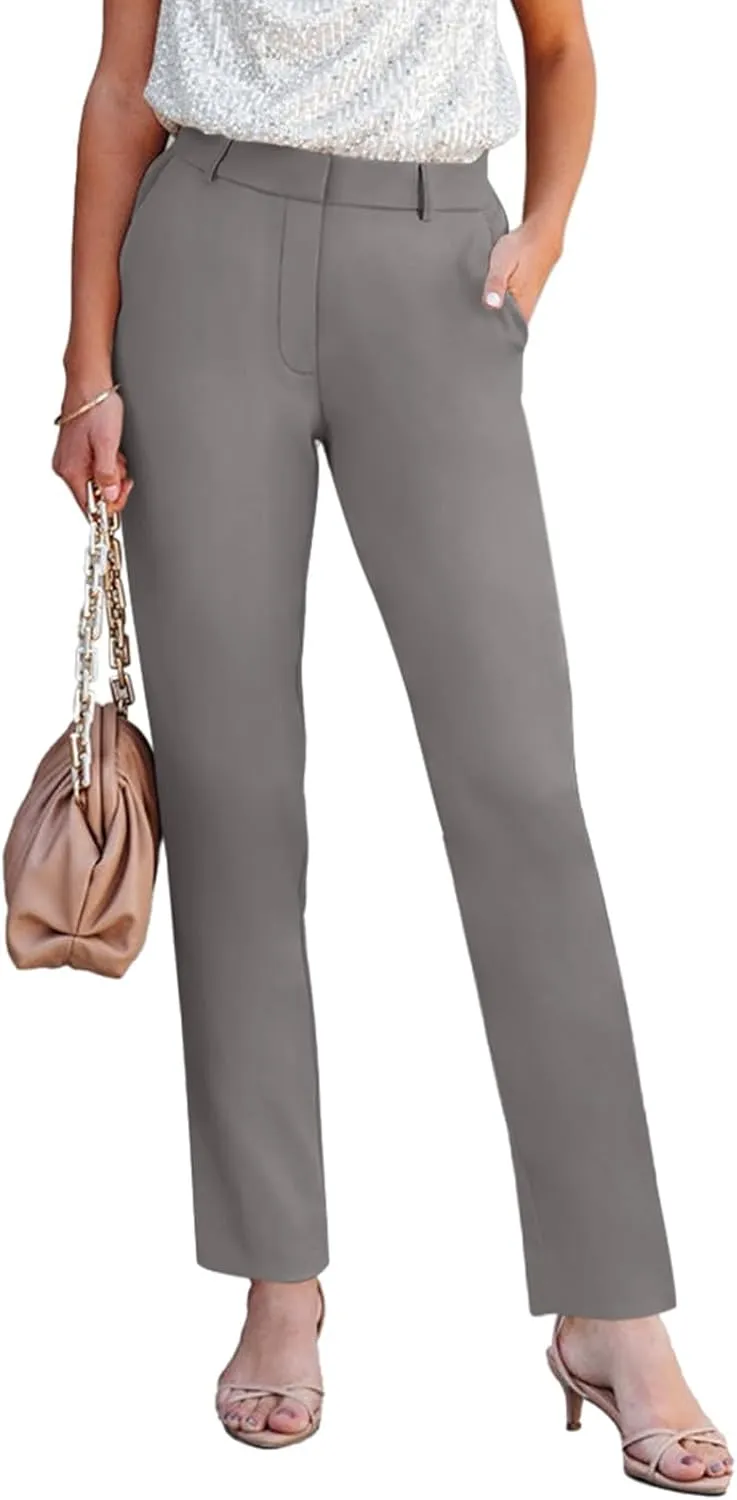 NIMIN Women High Waisted Dress Work Ankle Pants Long/Regular/Short Office Business Casual Trousers with Pockets 2025
