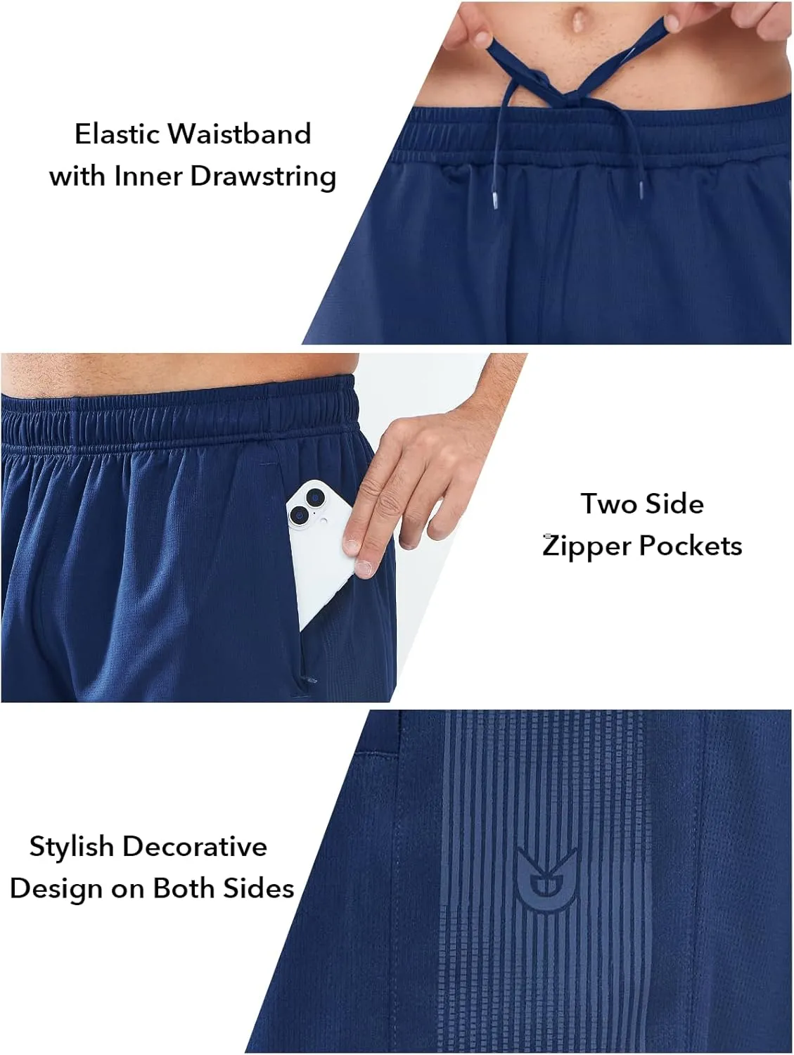 NORTHYARD Men's 10" Athletic Shorts Basketball Workout Gym Lightweight Quick Dry Shorts with Mesh & Zip Pockets