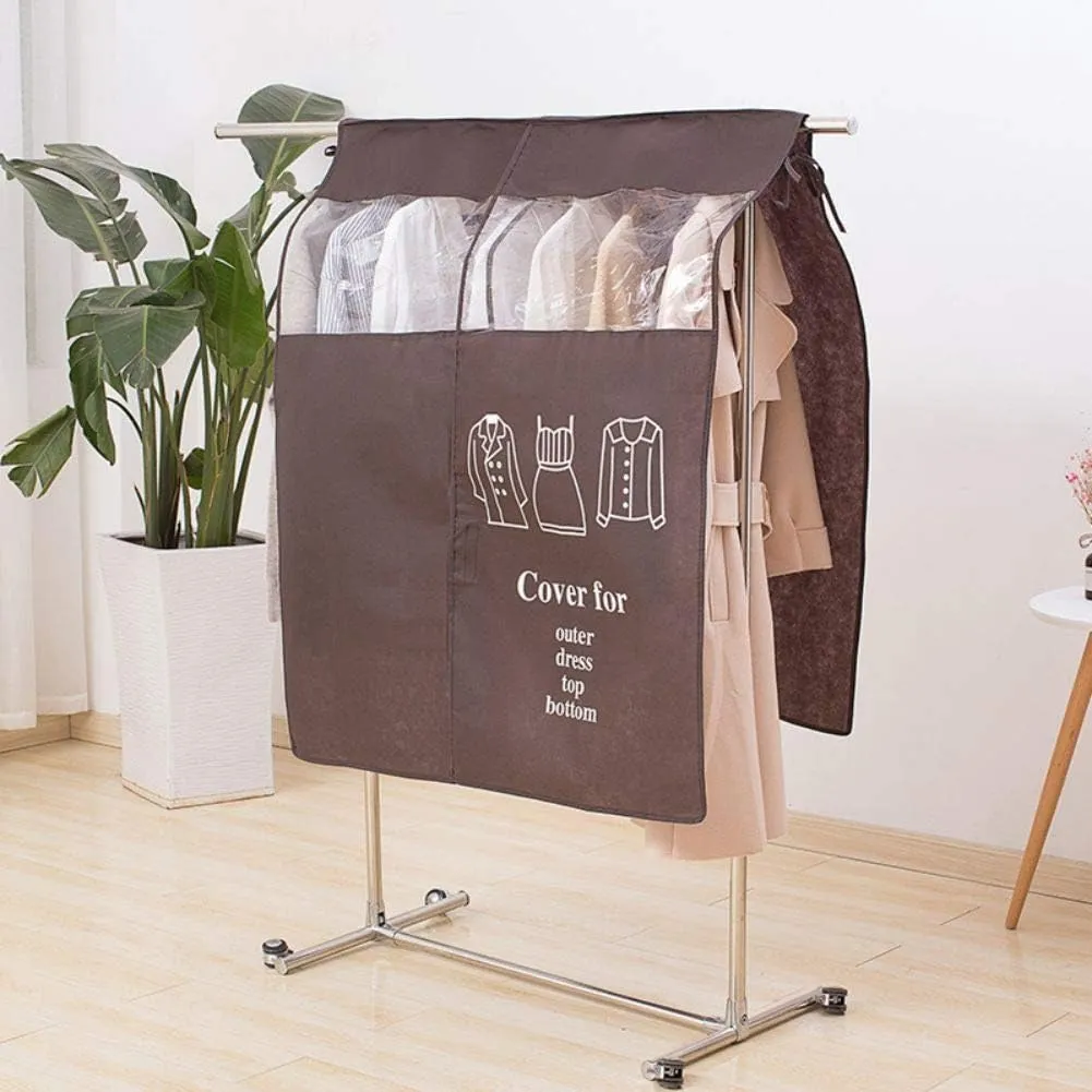Ochine Clear Garment Bags for Hanging Clothes, Garment Cover Clothes Floor Hanger Hanging Dust Bag Clothes Protector for Coat, Dress, Fur, Shirt