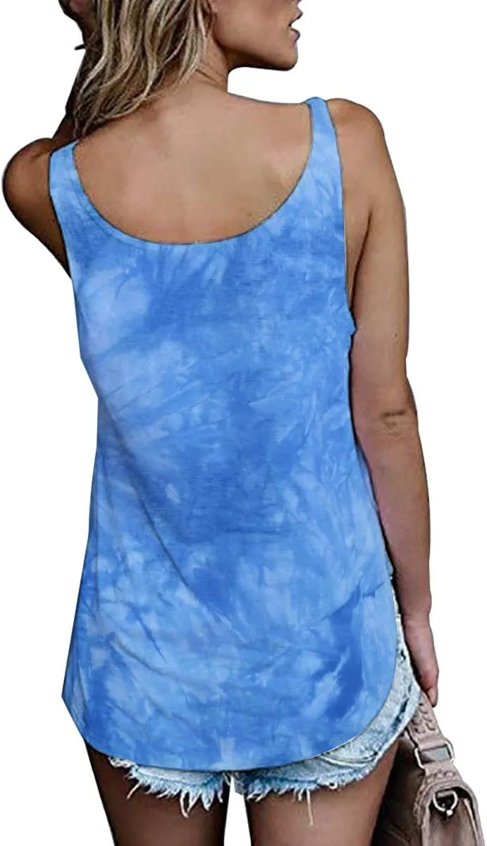 OMSJ Women Shirts Sleeveless Summer Tunic Loose Fit Tank Tops
