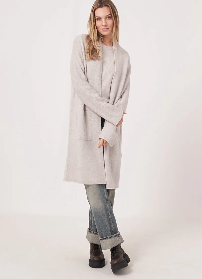 Organic Cashmere Long Open Cardigan