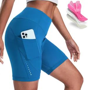 Padded Bike Shorts Women Cycling Underwear 4D Gel Padding & Pockets Bicycle Biking Biker Shorts Road Mountain