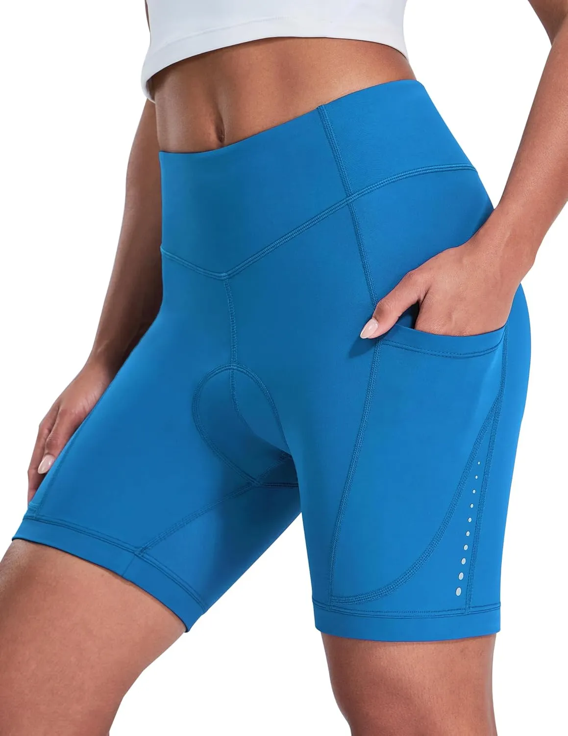 Padded Bike Shorts Women Cycling Underwear 4D Gel Padding & Pockets Bicycle Biking Biker Shorts Road Mountain