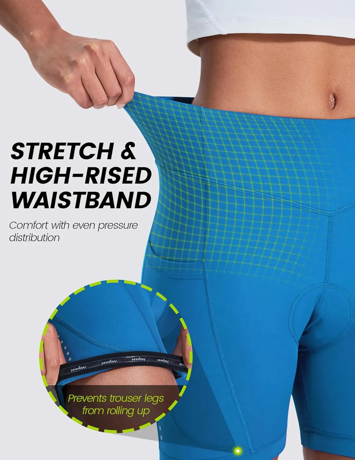 Padded Bike Shorts Women Cycling Underwear 4D Gel Padding & Pockets Bicycle Biking Biker Shorts Road Mountain