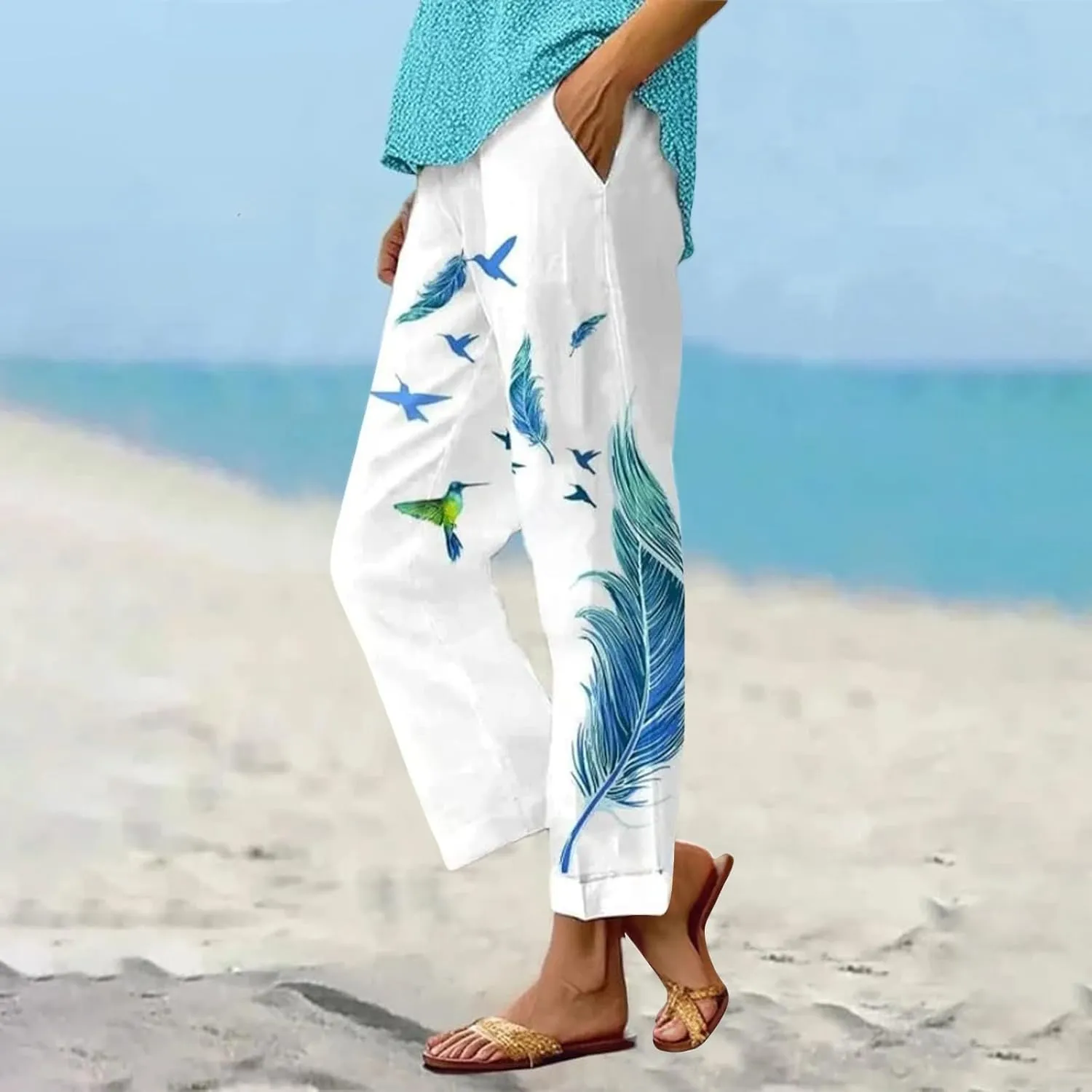 Palazzo Pants for Women Tether Loose Yoga Trousers Womens Pants Casual Womens Vacation Outfits Ladies