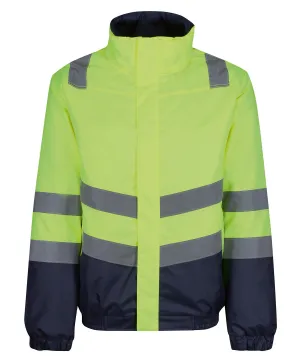 Pro hi-vis classic bomber jacket | Yellow/Navy